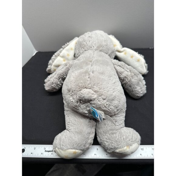 15.5" Cloud B Gray Hugginz Bunny Soft Plush Gold Stars Stuffed Animal Toy - Picture 4 of 7